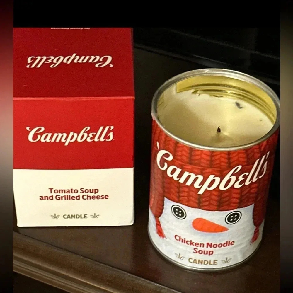 Campbell’s Chicken Noodle Soup Collectible Collector’s Item CANDLE ‘Snowbunny’